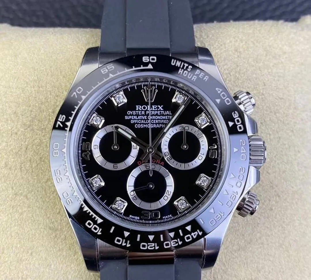 Rolex Cosmograph Daytona M116519LN-0025 Clean Factory 1:1 Best Edition Replica Watch Black Strap