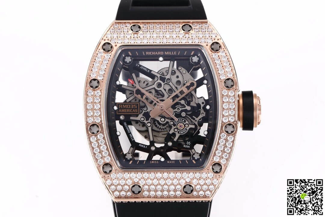 Richard Mille RM035 Americas KV Factory 1:1 Best Edition Replica Watch Skeleton Dial