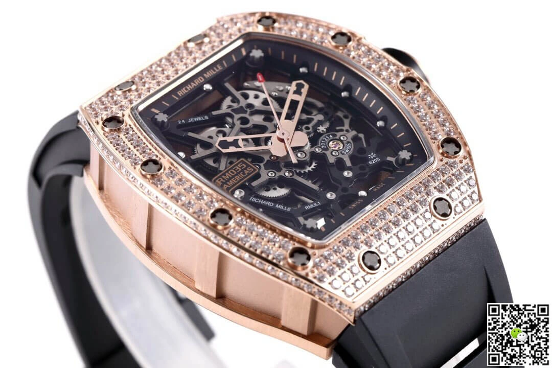 Richard Mille RM035 Americas KV Factory 1:1 Best Edition Replica Watch Skeleton Dial