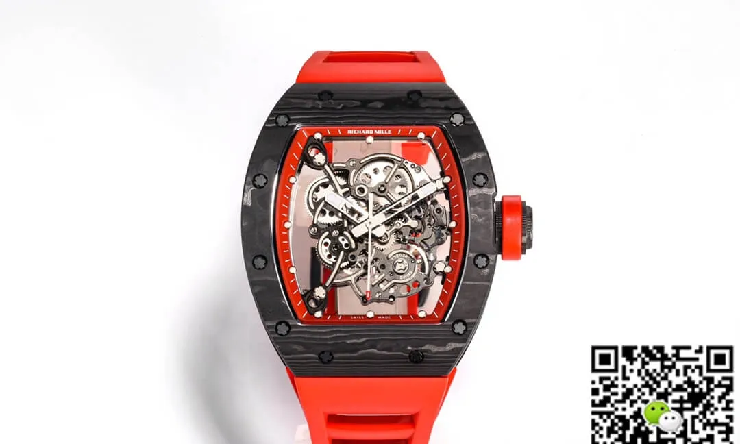 Richard Mille RM055 NTPT BBR Factory 1:1 Best Edition Replica Watch Red Rubber Strap
