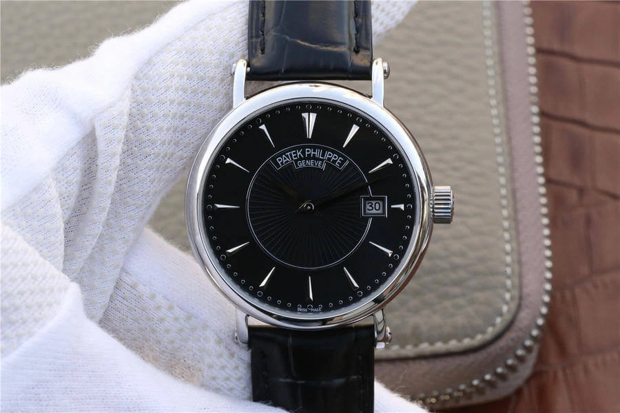 Patek Philippe Calatrava 5153G-001 ZF Factory 1:1 Best Edition Replica Watch Black Strap