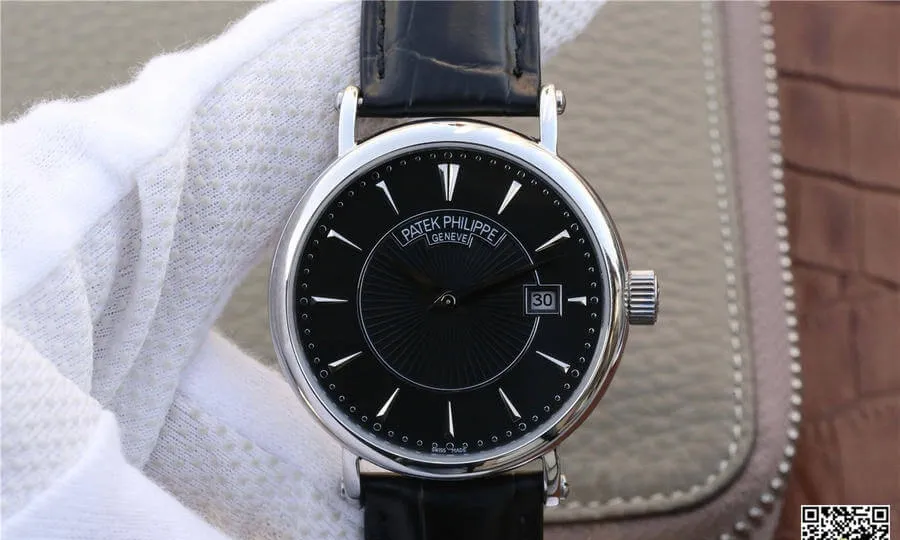 Patek Philippe Calatrava 5153G-001 ZF Factory 1:1 Best Edition Replica Watch Black Strap