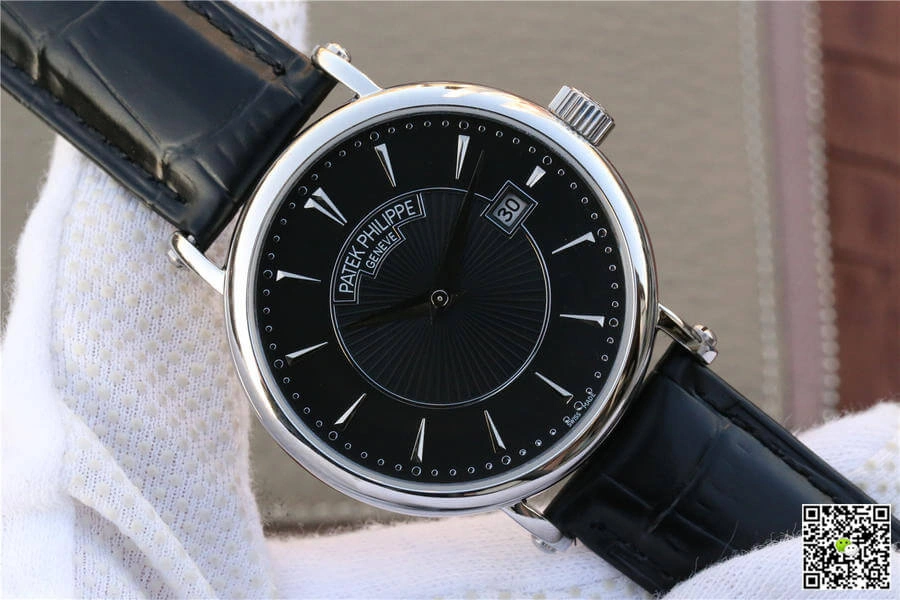 Patek Philippe Calatrava 5153G-001 ZF Factory 1:1 Best Edition Replica Watch Black Strap