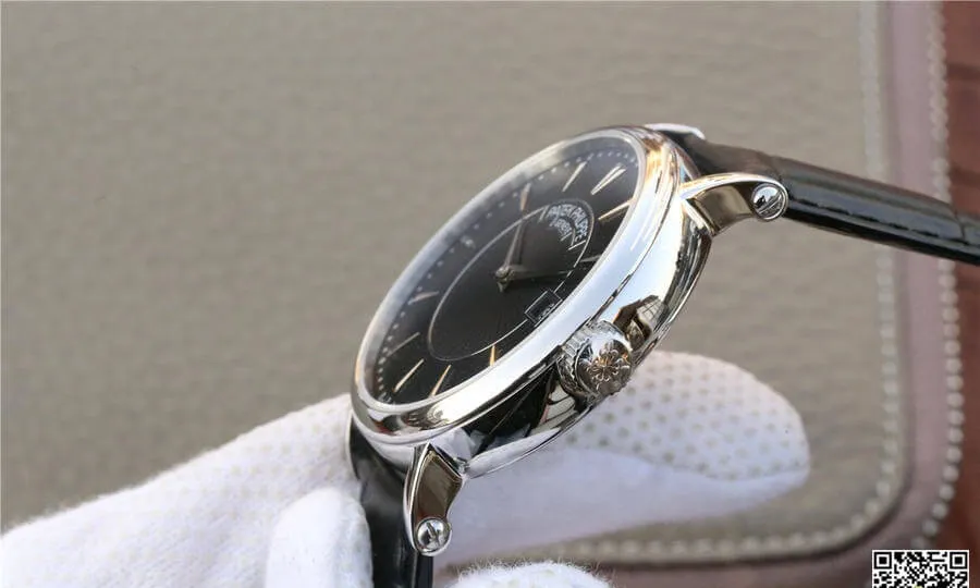 Patek Philippe Calatrava 5153G-001 ZF Factory 1:1 Best Edition Replica Watch Black Strap