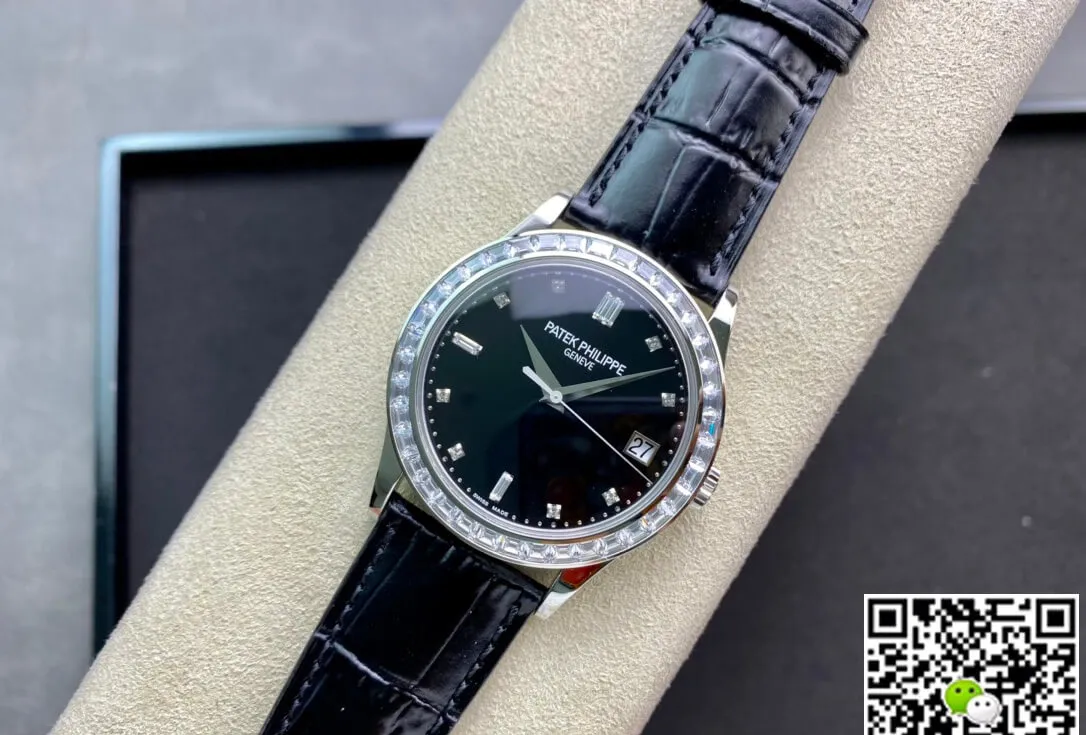 Patek Philippe Calatrava 5298P-012 ZF Factory 1:1 Best Edition Replica Watch Black Strap