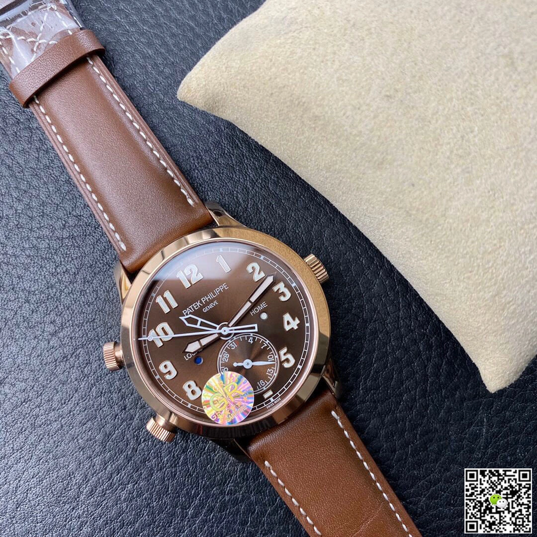 Patek Philippe Calatrava 5524R-001 GR Factory 1:1 Best Edition Replica Watch Brown Strap