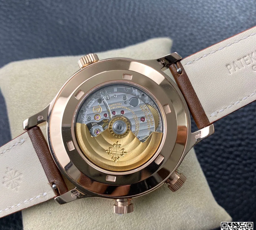 Patek Philippe Calatrava 5524R-001 GR Factory 1:1 Best Edition Replica Watch Brown Strap