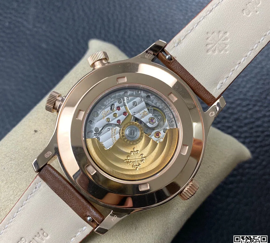 Patek Philippe Calatrava 5524R-001 GR Factory 1:1 Best Edition Replica Watch Brown Strap