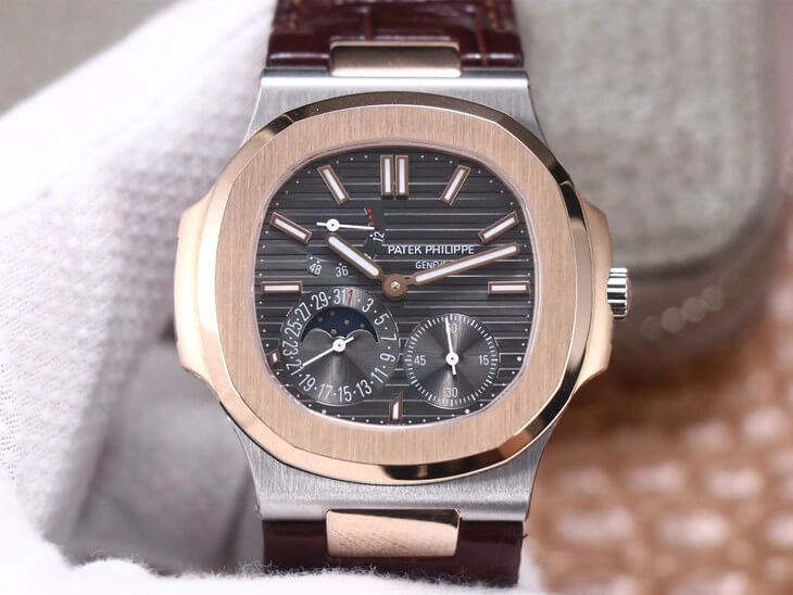 Patek Philippe Nautilus 5712GR-001 PF Factory 1:1 Best Edition Replica Watch Brown Strap