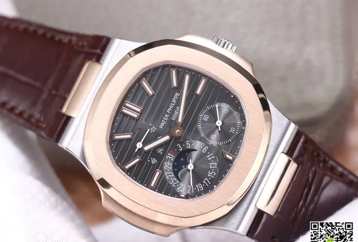 Patek Philippe Nautilus 5712GR-001 PF Factory 1:1 Best Edition Replica Watch Brown Strap