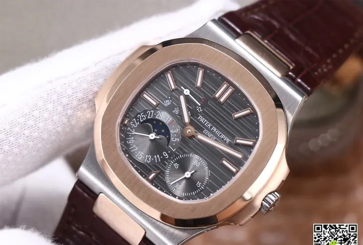 Patek Philippe Nautilus 5712GR-001 PF Factory 1:1 Best Edition Replica Watch Brown Strap