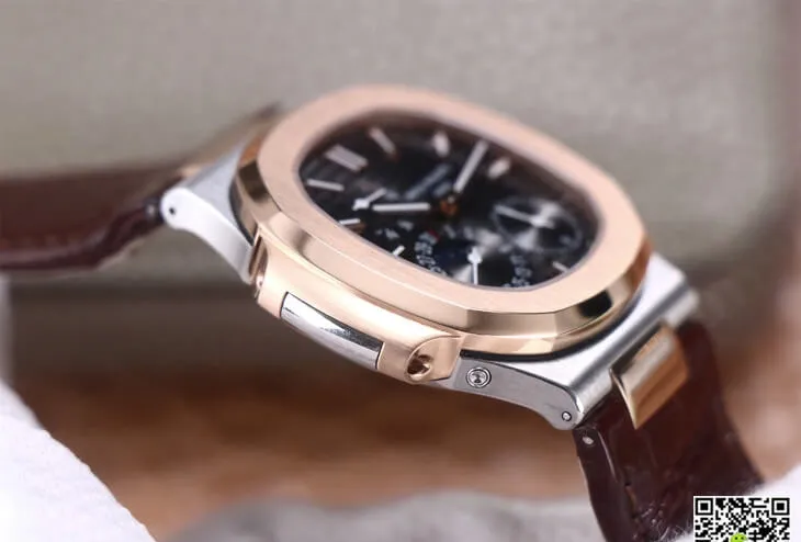 Patek Philippe Nautilus 5712GR-001 PF Factory 1:1 Best Edition Replica Watch Brown Strap