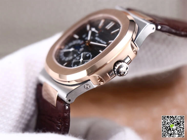 Patek Philippe Nautilus 5712GR-001 PF Factory 1:1 Best Edition Replica Watch Brown Strap