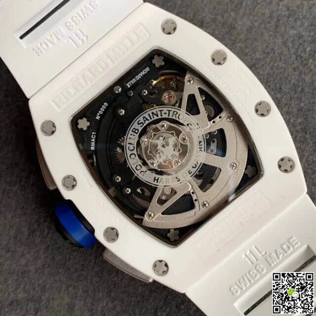 Richard Mille RM-011 KV Factory 1:1 Best Edition Replica Watch Ceramic White Strap