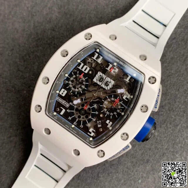 Richard Mille RM-011 KV Factory 1:1 Best Edition Replica Watch Ceramic White Strap