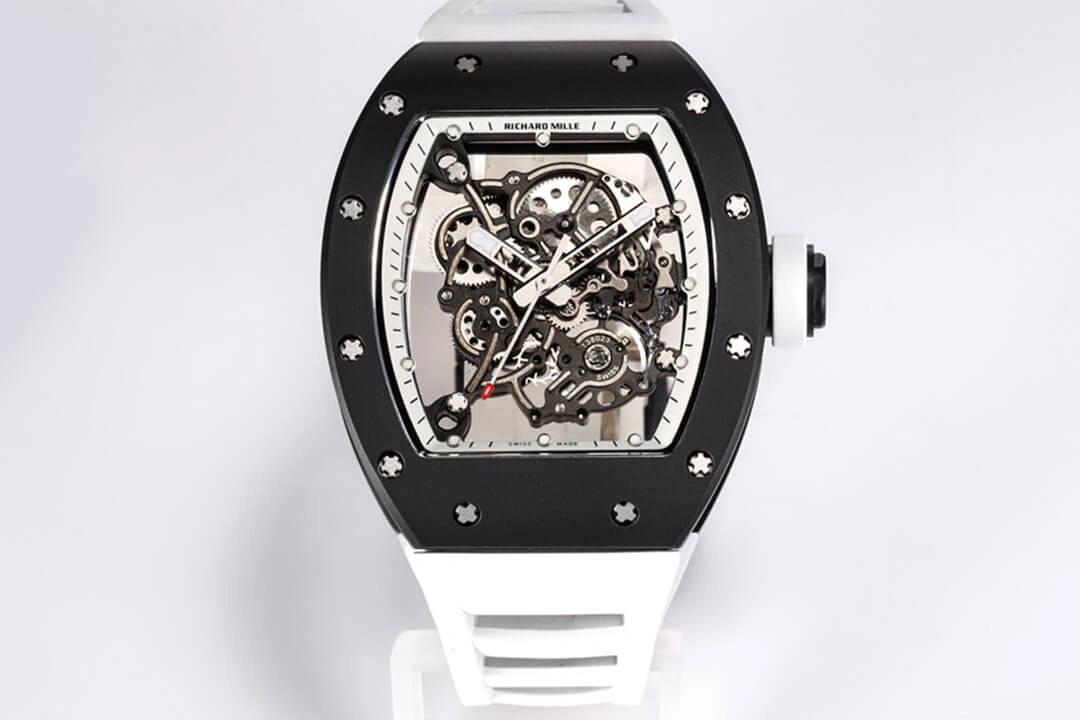 Richard Mille RM-055 BBR Factory 1:1 Best Edition Replica Watch White Rubber Strap