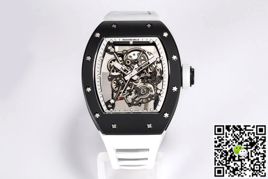 Richard Mille RM-055 BBR Factory 1:1 Best Edition Replica Watch White Rubber Strap