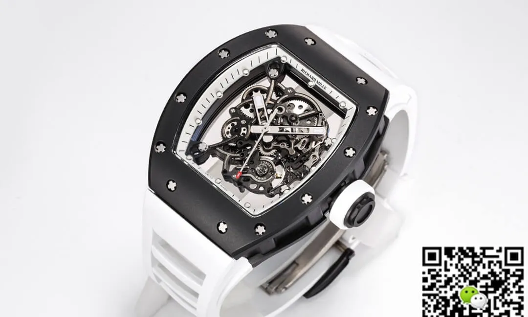 Richard Mille RM-055 BBR Factory 1:1 Best Edition Replica Watch White Rubber Strap