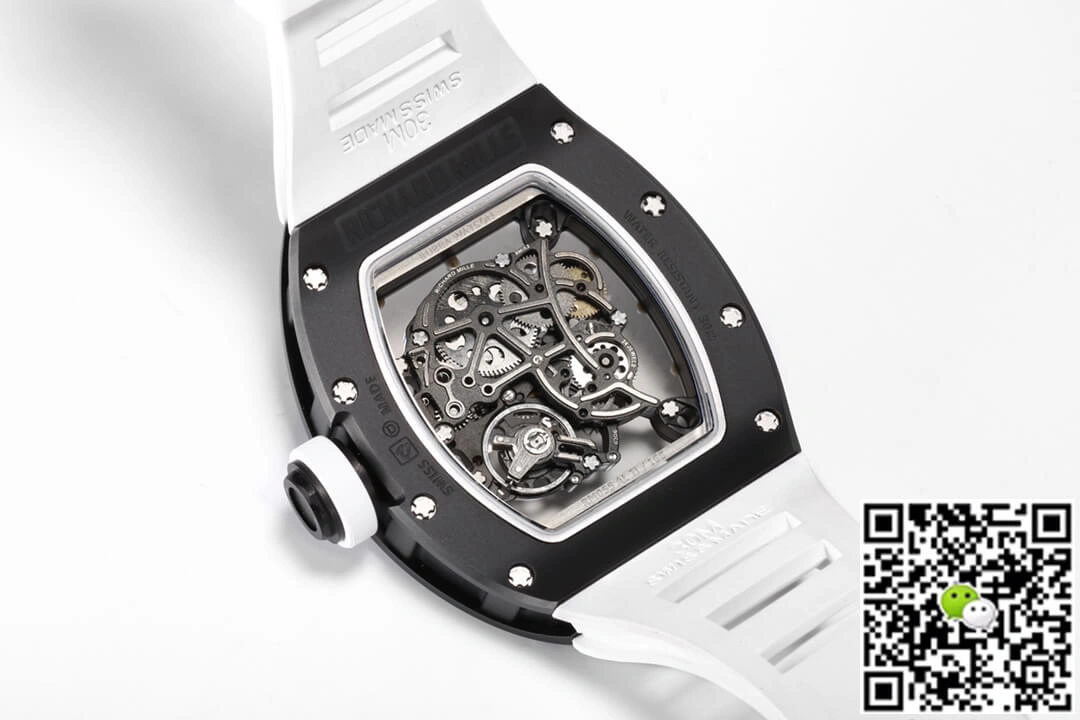 Richard Mille RM-055 BBR Factory 1:1 Best Edition Replica Watch White Rubber Strap