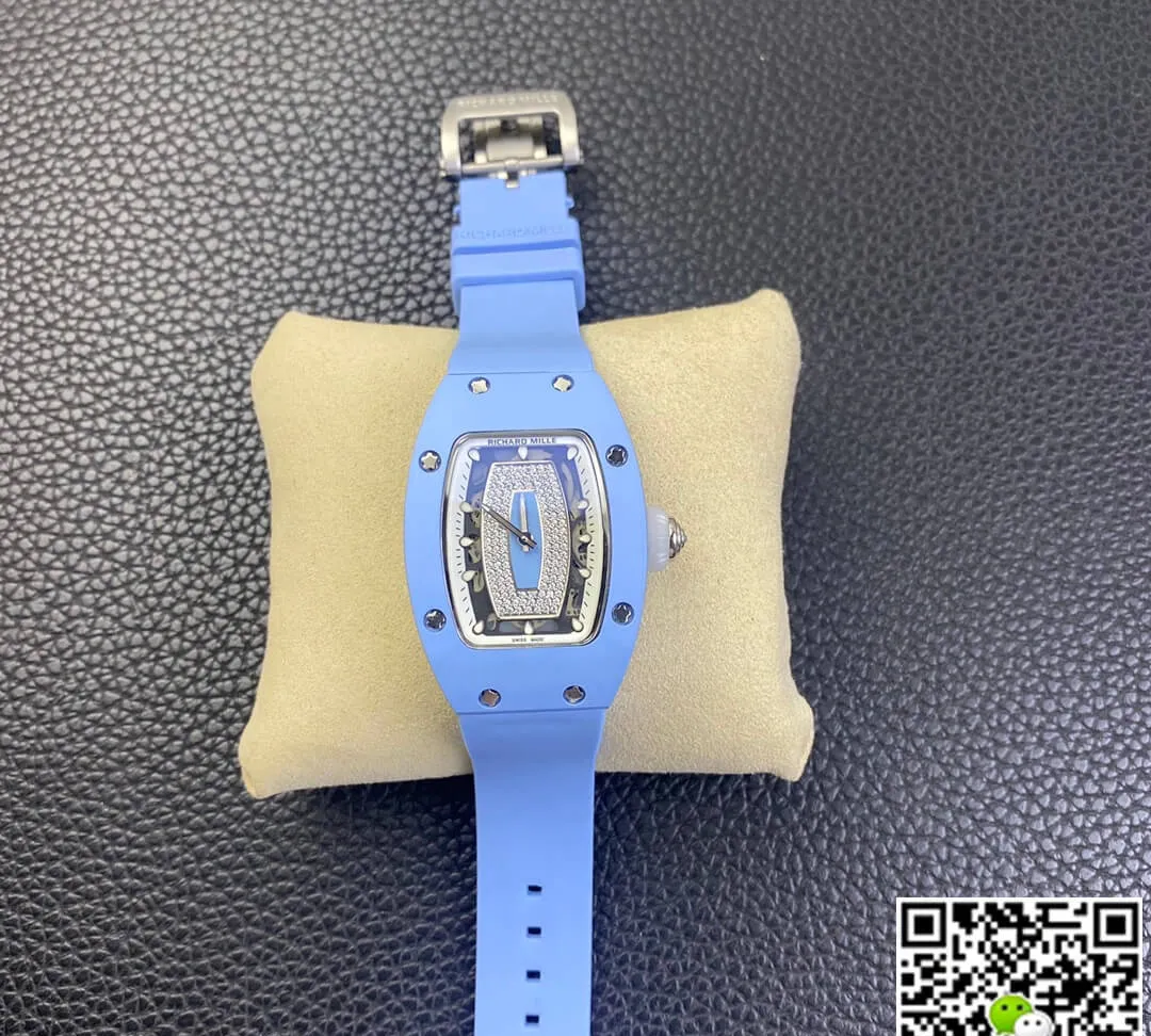 Richard Mille RM 07-01 RM Factory 1:1 Best Edition Replica Watch Blue Rubber Strap