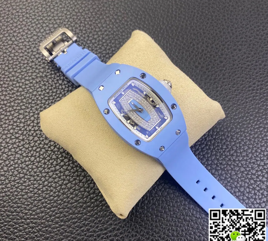 Richard Mille RM 07-01 RM Factory 1:1 Best Edition Replica Watch Blue Rubber Strap