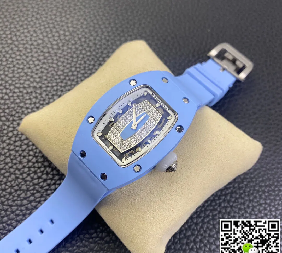 Richard Mille RM 07-01 RM Factory 1:1 Best Edition Replica Watch Blue Rubber Strap