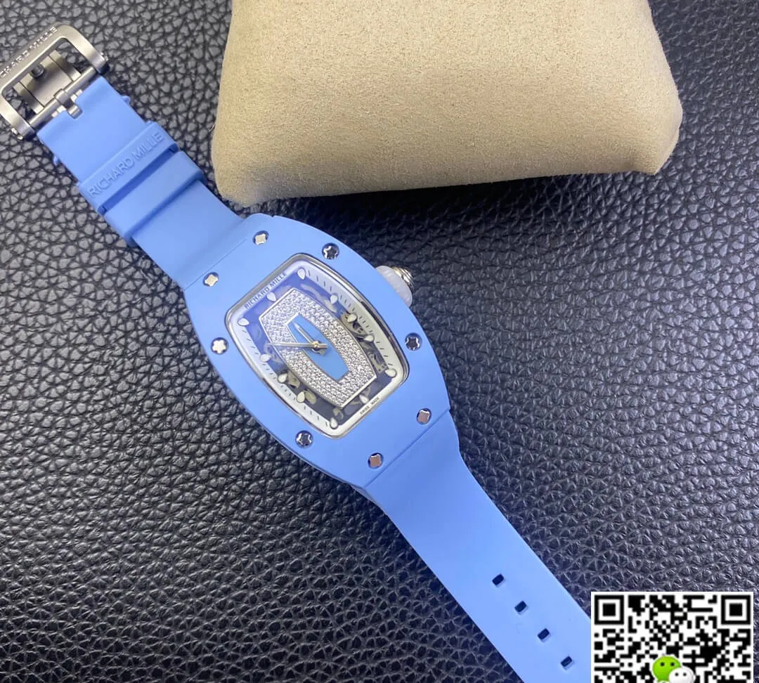 Richard Mille RM 07-01 RM Factory 1:1 Best Edition Replica Watch Blue Rubber Strap