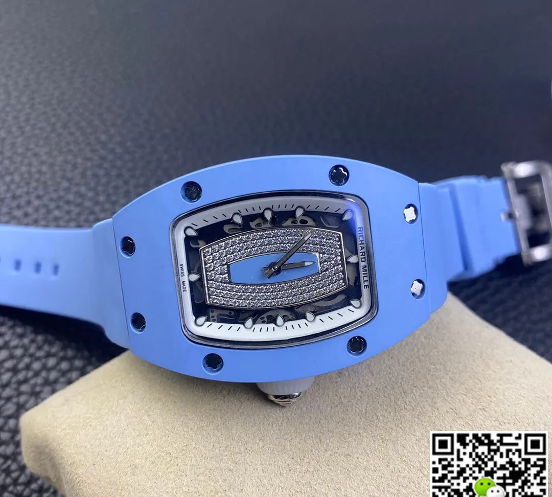 Richard Mille RM 07-01 RM Factory 1:1 Best Edition Replica Watch Blue Rubber Strap