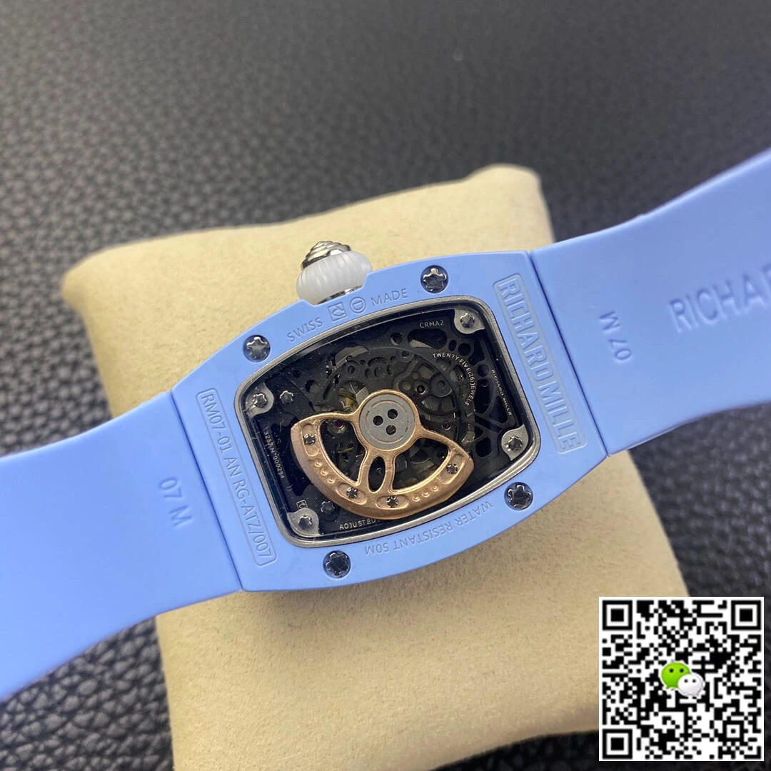 Richard Mille RM 07-01 RM Factory 1:1 Best Edition Replica Watch Blue Rubber Strap