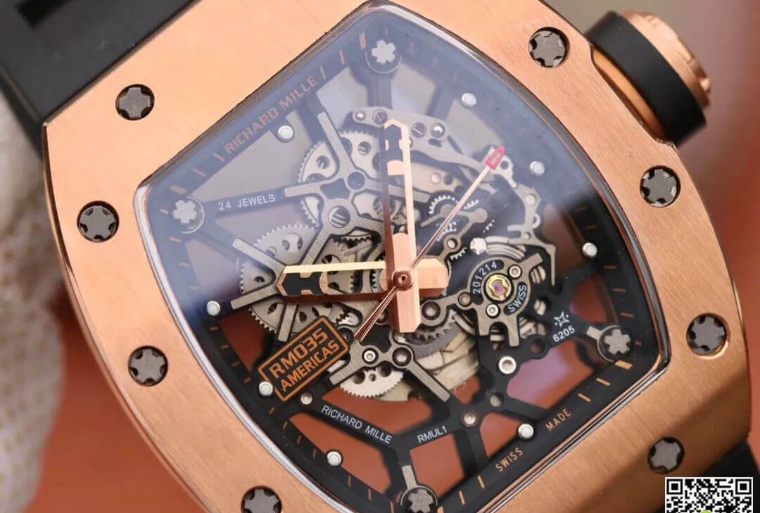 Richard Mille RM035 Americas KV Factory 1:1 Best Edition Replica Watch Black Strap