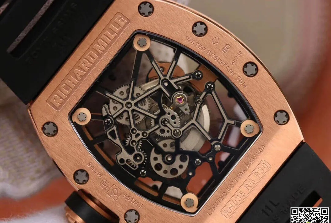 Richard Mille RM035 Americas KV Factory 1:1 Best Edition Replica Watch Black Strap