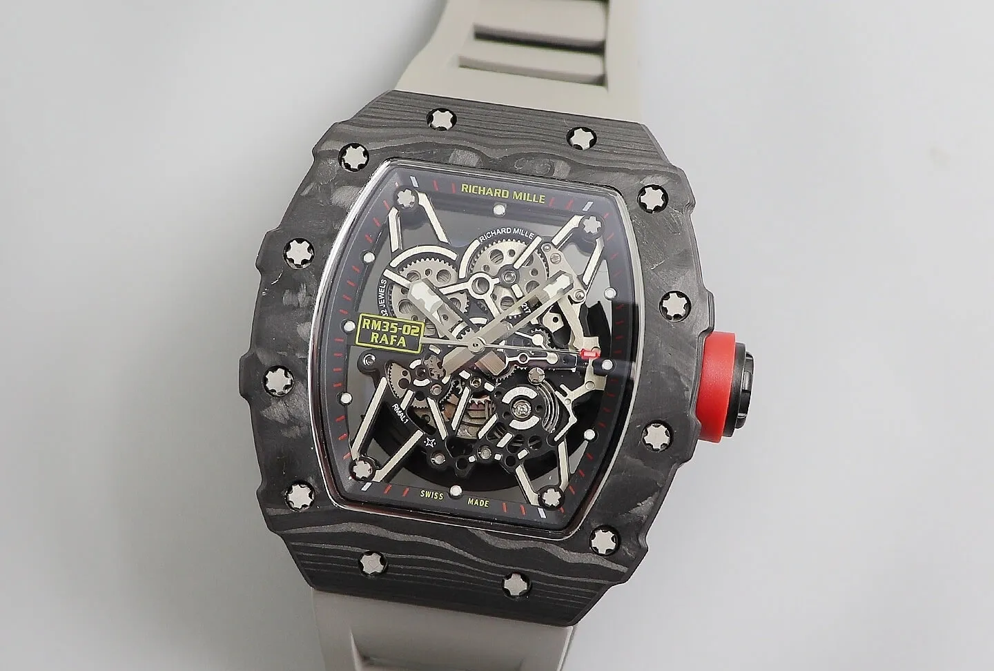 Richard Mille RM035 KV Factory 1:1 Best Edition Replica Watch V3 Carbon Fiber Case