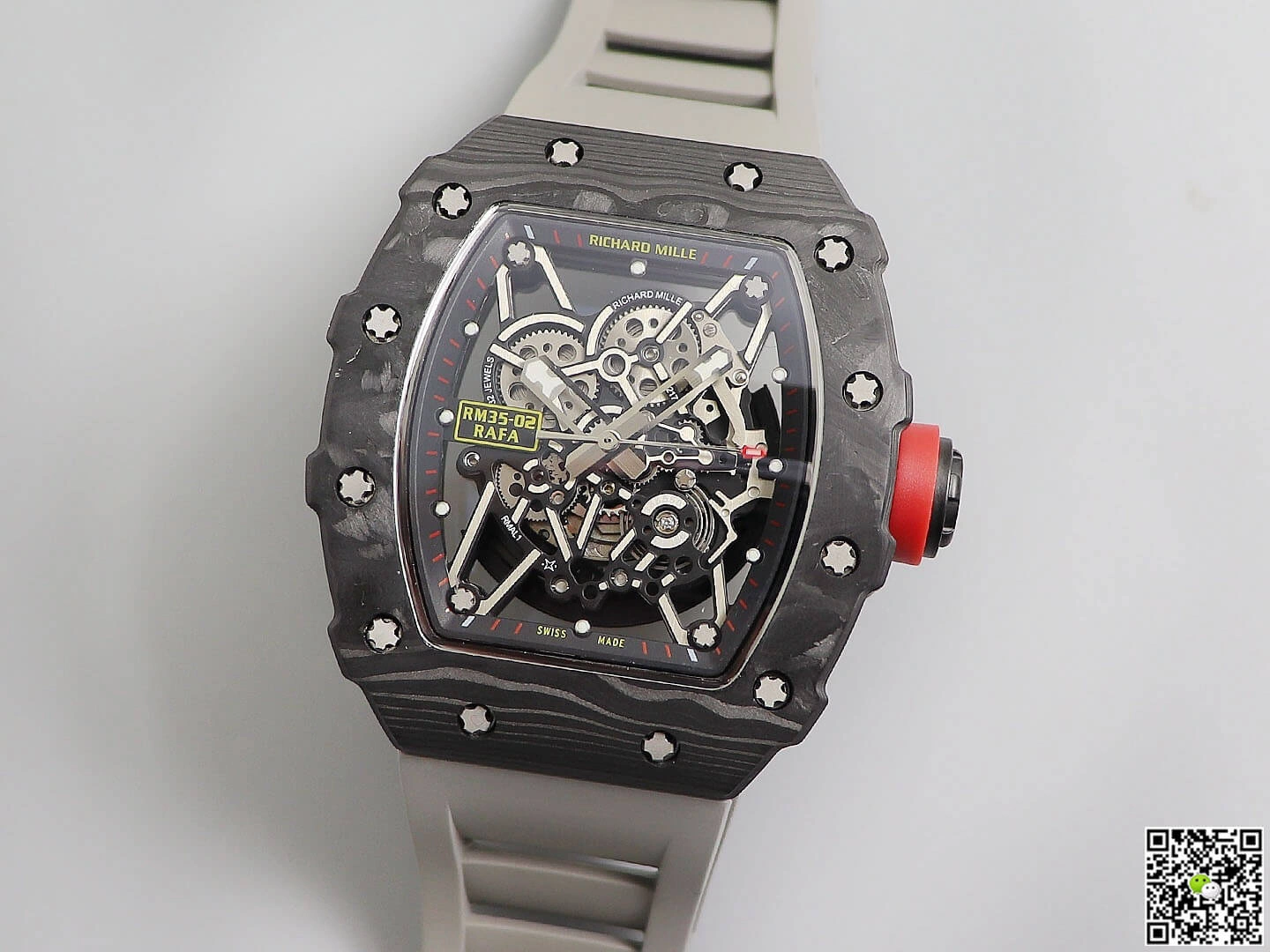 Richard Mille RM035 KV Factory 1:1 Best Edition Replica Watch V3 Carbon Fiber Case