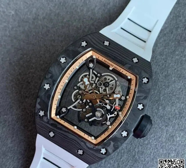 Richard Mille RM055 KV Factory 1:1 Best Edition Replica Watch V2 Carbon Fiber Case