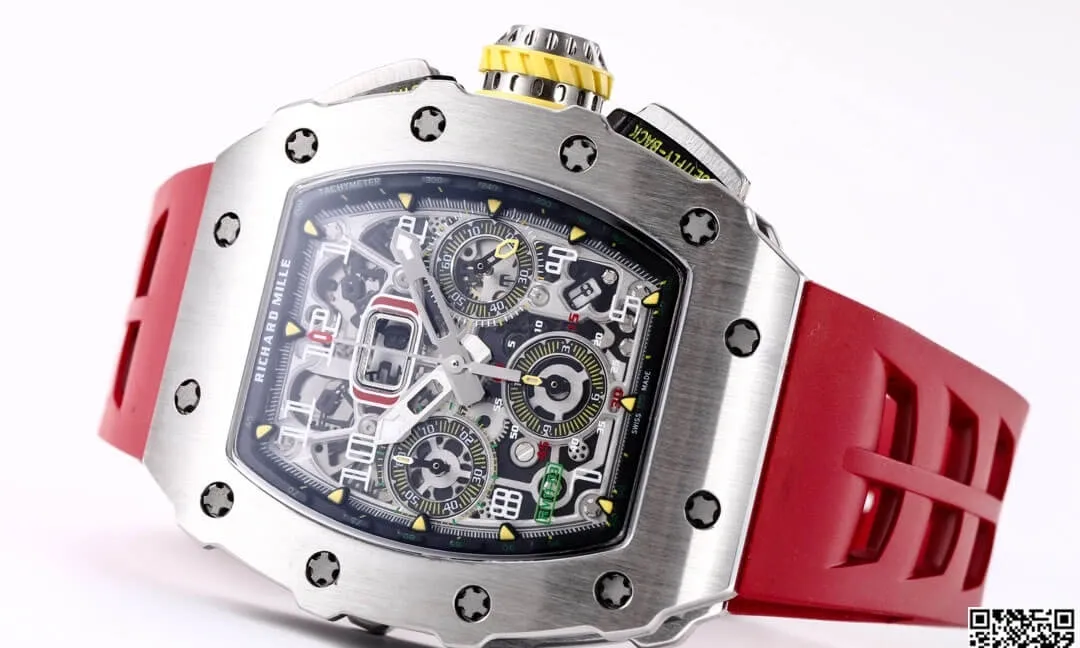 Richard Mille RM11-03RG KV Factory 1:1 Best Edition Replica Watch Red Rubber Strap