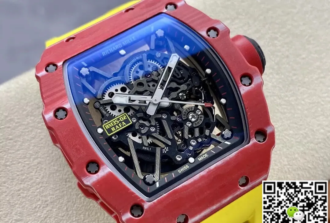 Richard Mille RM35-02 T+ Factory 1:1 Best Edition Replica Watch Yellow Rubber Strap
