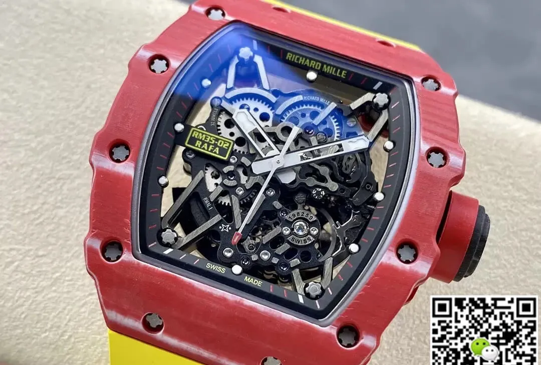 Richard Mille RM35-02 T+ Factory 1:1 Best Edition Replica Watch Yellow Rubber Strap