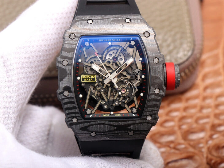 Richard Mille RM35-02 ZF Factory 1:1 Best Edition Replica Watch Black Rubber Strap