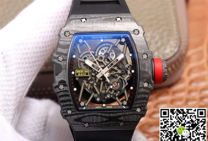 Richard Mille RM35-02 ZF Factory 1:1 Best Edition Replica Watch Black Rubber Strap