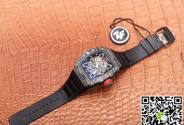 Richard Mille RM35-02 ZF Factory 1:1 Best Edition Replica Watch Black Rubber Strap