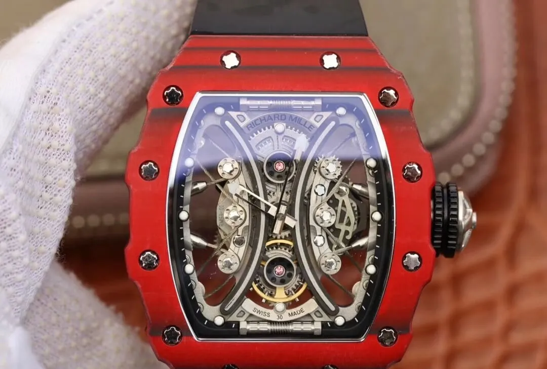 Richard Mille RM53-01 KV Factory 1:1 Best Edition Replica Watch Black Rubber Strap