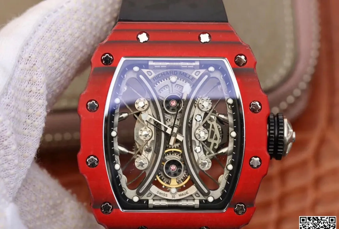 Richard Mille RM53-01 KV Factory 1:1 Best Edition Replica Watch Black Rubber Strap