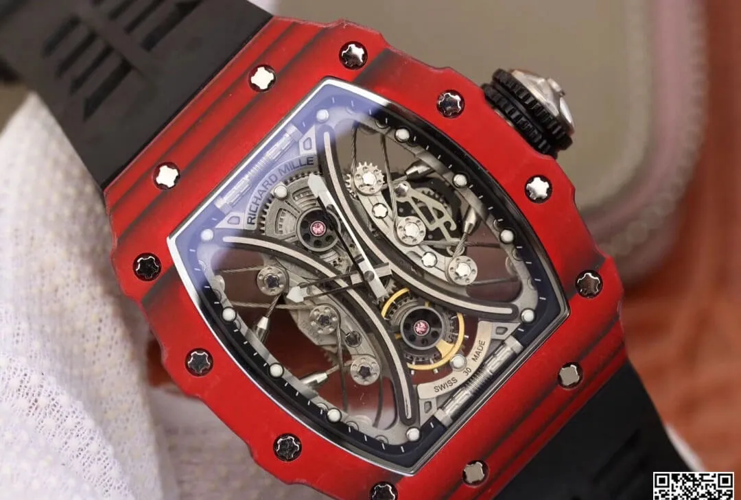 Richard Mille RM53-01 KV Factory 1:1 Best Edition Replica Watch Black Rubber Strap