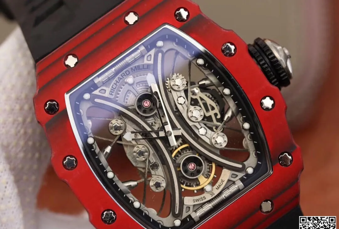 Richard Mille RM53-01 KV Factory 1:1 Best Edition Replica Watch Black Rubber Strap