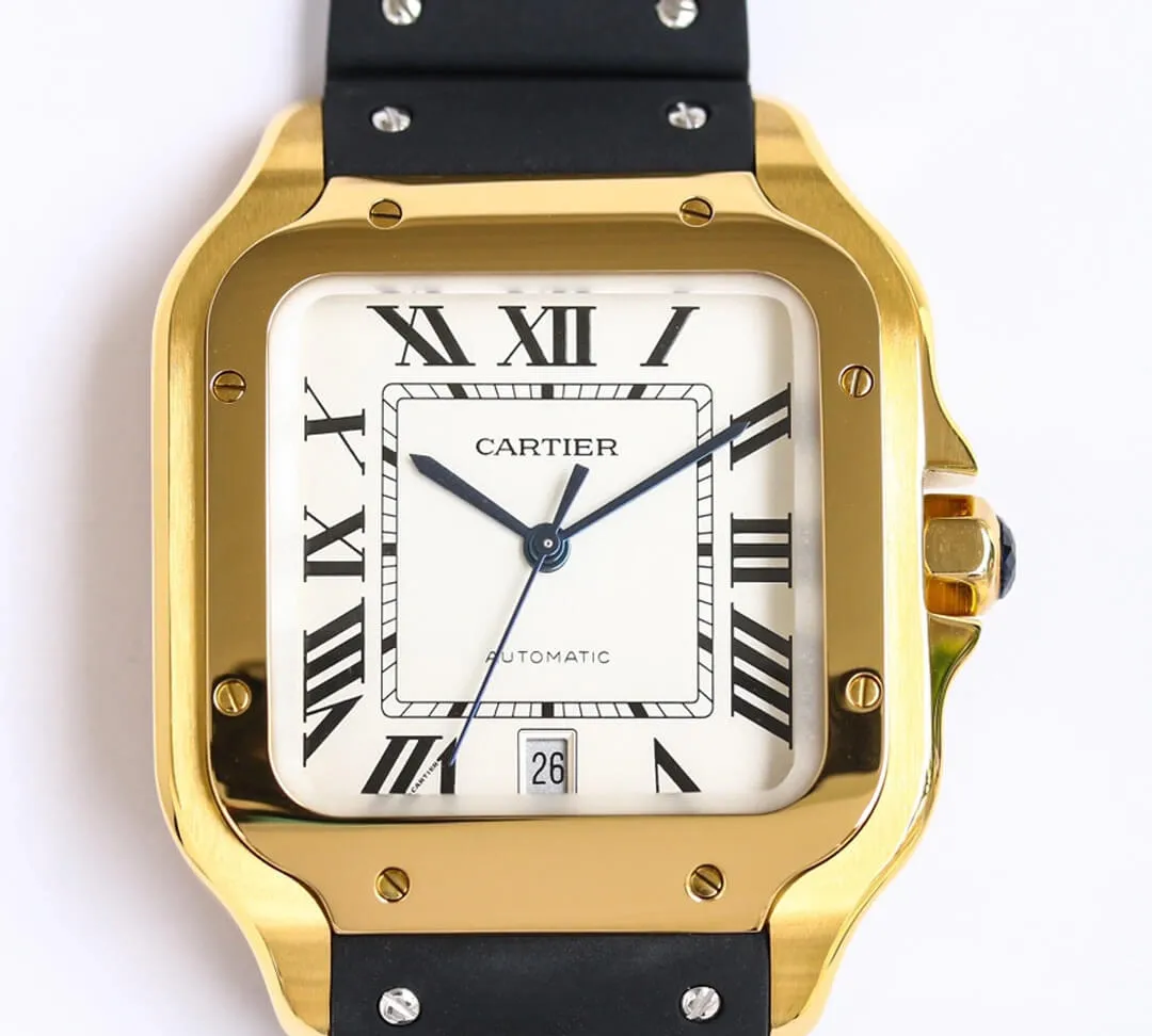 Cartier Santos WGSA0009 GF Factory 1:1 Best Edition Replica Watch V2 Yellow Gold Case