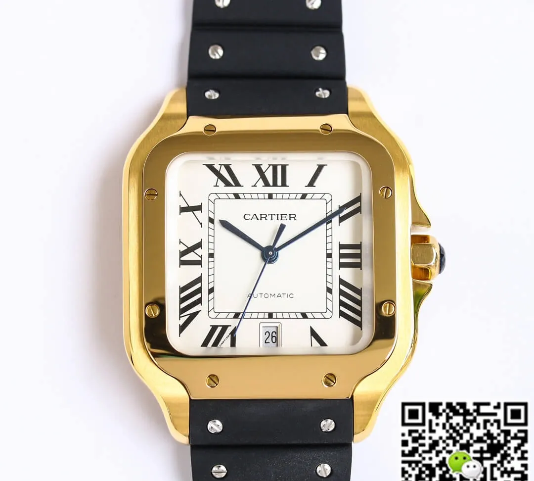 Cartier Santos WGSA0009 GF Factory 1:1 Best Edition Replica Watch V2 Yellow Gold Case