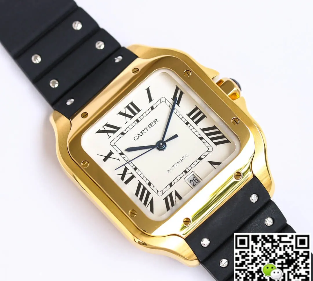 Cartier Santos WGSA0009 GF Factory 1:1 Best Edition Replica Watch V2 Yellow Gold Case