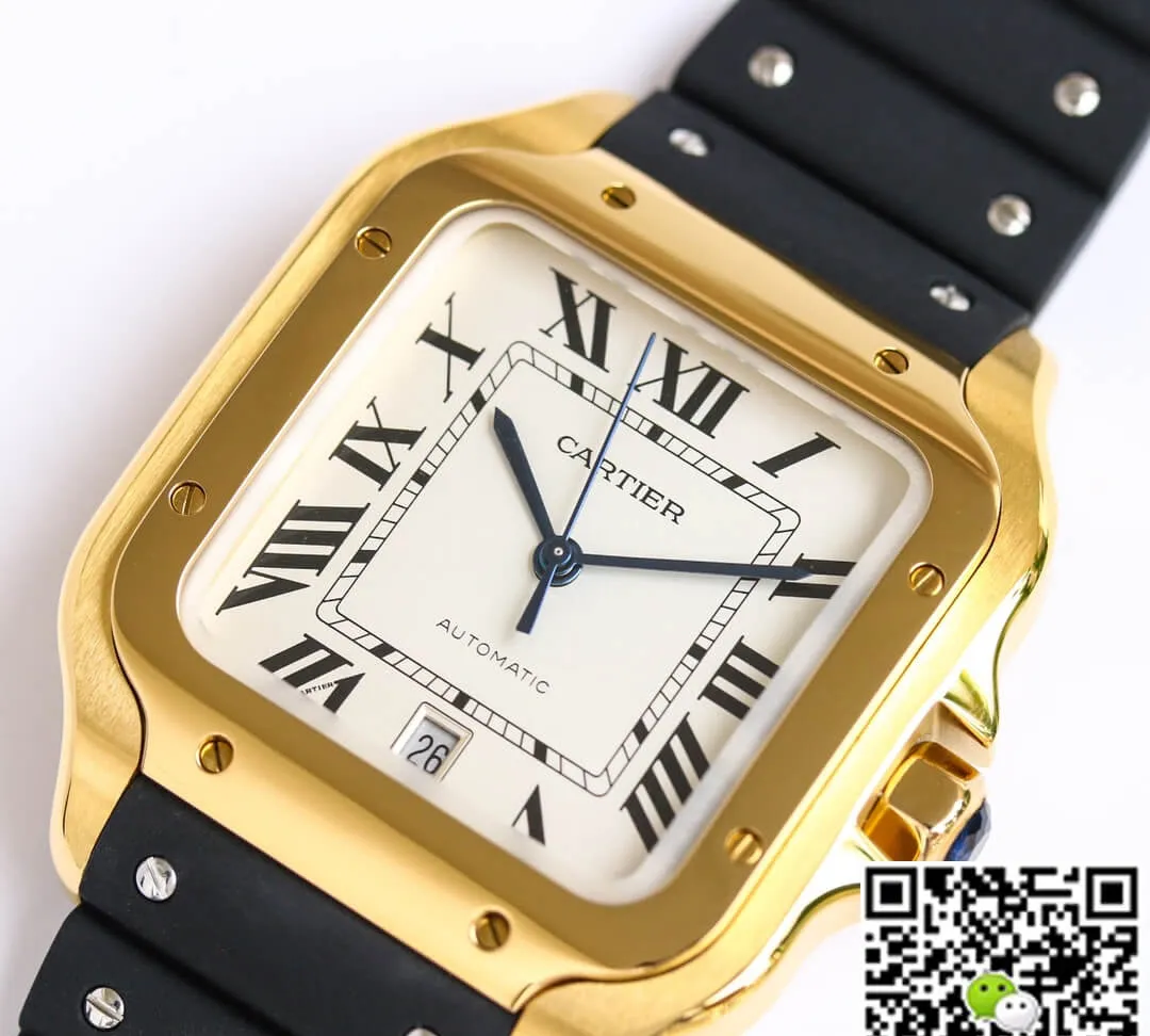 Cartier Santos WGSA0009 GF Factory 1:1 Best Edition Replica Watch V2 Yellow Gold Case