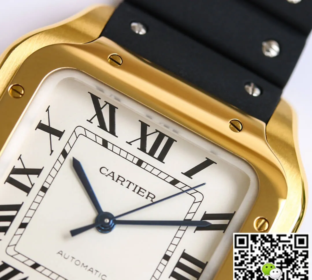 Cartier Santos WGSA0009 GF Factory 1:1 Best Edition Replica Watch V2 Yellow Gold Case