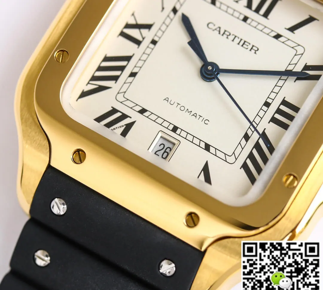Cartier Santos WGSA0009 GF Factory 1:1 Best Edition Replica Watch V2 Yellow Gold Case